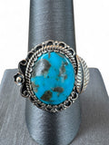 Pilot Mountain Turquoise Solid 925 Sterling Silver Ring 10
