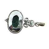 Malachite Azurite Solid 925 Sterling Silver Pendant