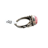 Rhodochrosite Solid 925 Sterling Silver Ring 8.5
