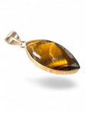 Tiger Eye Silver Overlay Pendant