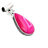 Pink Botswana Agate Solid 925 Sterling Silver Pendant