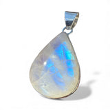 Rainbow Moonstone Solid 925 Sterling Silver Pendant