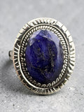 Blue Sapphire Solid 925 Sterling Silver Ring 9.5