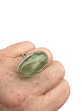 Prehnite Solid 925 Sterling Silver Ring 8