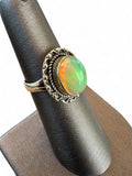 Ethiopian Opal Solid 925 Sterling Silver Ring 6