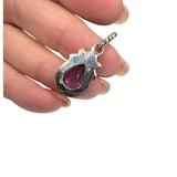 African Amethyst Solid 925 Sterling Silver Pendant