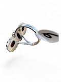 Baltic Amber & Kingman Turquoise Solid 925 Sterling Silver Ring 6