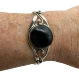 Black Onyx Solid 925 Sterling Silver Cuff Bracelet