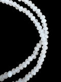 4 mm White Jade beaded Necklace 18 inches