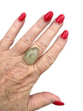Prehnite Solid 925 Sterling Silver Ring 9