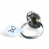 Kingman Turquoise & Spiny Oyster Solid 925 Sterling Silver Ring 8