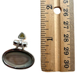 Imperial Jasper & Peridot Solid 925 Sterling Silver Pendant