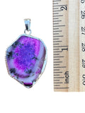 Pink Purple Dendritic Opal Solid 925 Sterling Silver Pendant