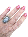 Dendritic Opal Solid 925 Sterling Silver Ring 6