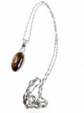 Baltic Amber Solid 925 Sterling Silver Pendant Necklace 16”