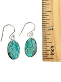 Tibetan Turquoise Solid 925 Sterling Silver Earrings
