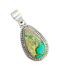 Sonoran Gold Turquoise Solid 925 Sterling Silver Pendant