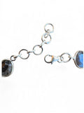 Labradorite faceted Solid 925 Sterling Silver Bracelet
