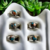 Turquoise & Spiny Oyster Solid 925 Sterling Silver Ring