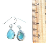 Larimar Solid 925 Sterling Silver Earrings