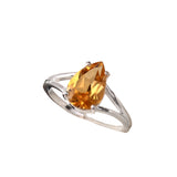 Citrine Solid 925 Sterling Silver Ring 8.5