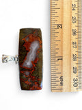 Seam Agate Solid 925 Sterling Silver Pendant