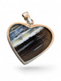 Owyhee Opal Heart Solid 925 Sterling Silver Pendant