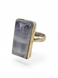 Purple Moonstone Solid 925 Sterling Silver Ring 8
