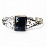 Black Onyx Solid 925 Sterling Silver Cuff Bracelet