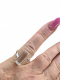 Lemurian Quartz Solid 925 Sterling Silver Ring 6