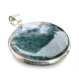Moss Agate Solid 925 Sterling Silver Pendant