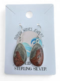 Peanut Jasper Solid 925 Sterling Silver Earrings