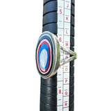 Fordite solid 925 Sterling Silver R 6.5