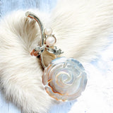 ROSE Mother of Pearl Solid 925 Sterling Silver Brooch Pendant