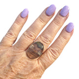 Fluorite Solid 925 Sterling Silver Ring 8