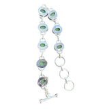Kingman Green Mojave Turquoise Solid 925 Sterling Silver Bracelet