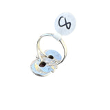 Kingman Pink Dahlia Turquoise Solid 925 Sterling Silver Ring 8