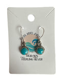 Kingman Turquoise Solid 925 Sterling Silver Earrings