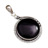 Black Onyx Solid 925 Sterling Silver Pendant