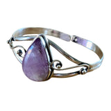 Pink Kunzite Solid 925 Sterling Silver Cuff Bracelet
