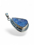 Rough Rainbow Moonstone Solid 925 Sterling Silver Pendant