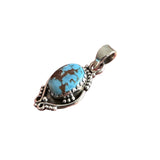 Golden Hills Turquoise Solid 925 Sterling Silver Pendant