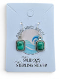 Malachite Solid 925 Sterling Silver Earrings