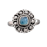 Neon Blue Apatite Solid 925 Sterling Silver Ring 8