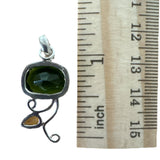 Peridot & Citrine Solid 925 Sterling Silver Pendant