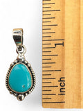 White Water Turquoise Solid 925 Sterling Silver Pendant