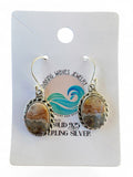 Crazy Lace Agate Solid 925 Sterling Silver Earrings