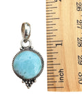 Caribbean Larimar Solid 925 Sterling Silver Pendant