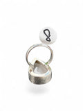 Rough Tourmaline in Quartz Solid 925 Sterling Silver Ring 8
