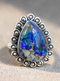 Monarch Opal Solid 925 Sterling Silver Ring 7.5